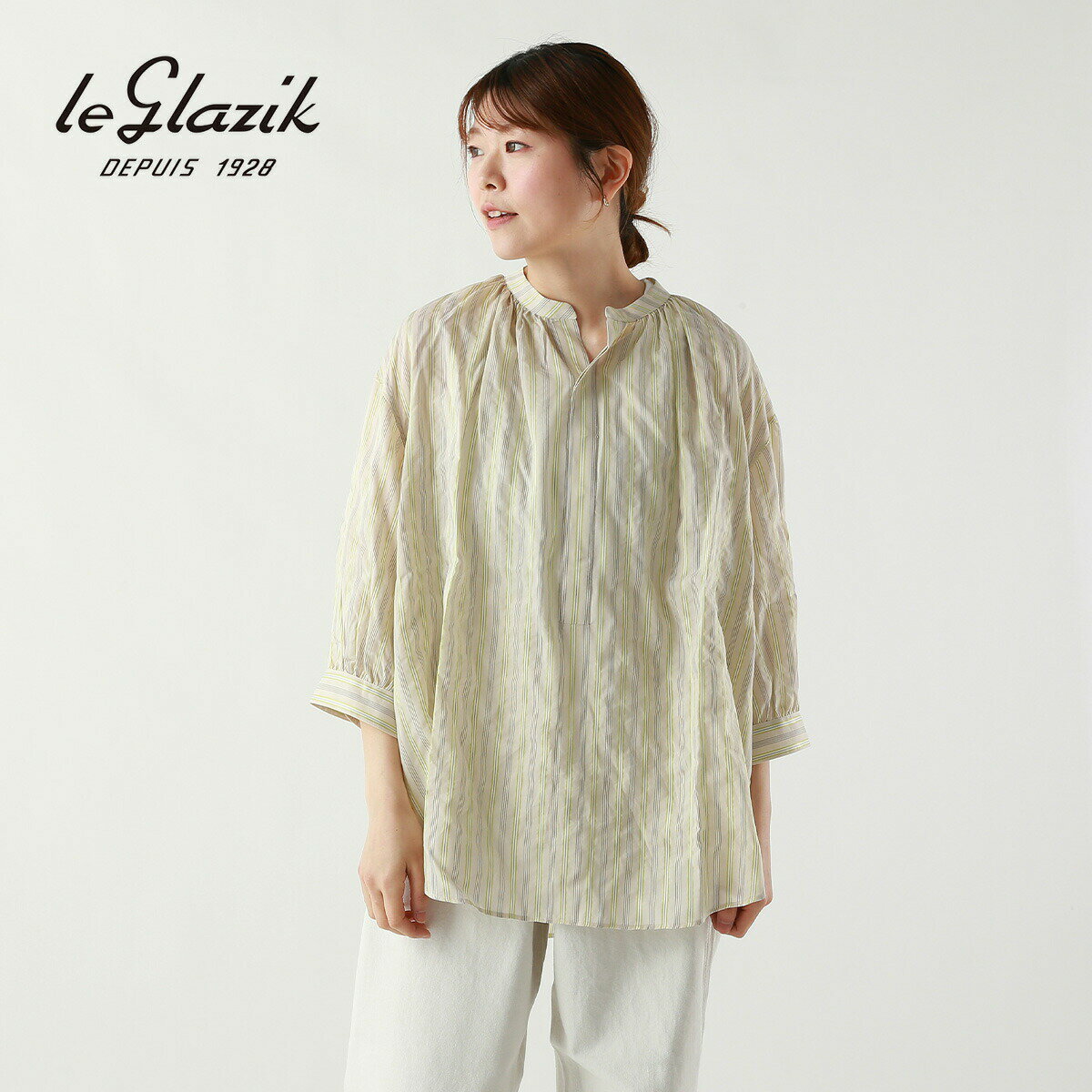 Rakuten - 【ラスト1点】ルグラジック ギャザーネックブラウス LE GLAZIK GATHER NECK BLOUSE レディース #LG-B0048 CSP シャツ 長袖 ロングスリーブ ロンT カットソー トップス おしゃれ キャンプ アウトドアウェア