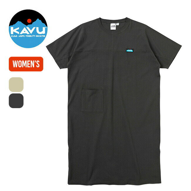 【SALE Max50%OFF】カブー カーキークドレス KAVU ウィメンズ レディース 19821817 ワンピース ワンピ 半袖 Tシャツ カットソー ティシャツ おしゃれ キャンプ アウトドア