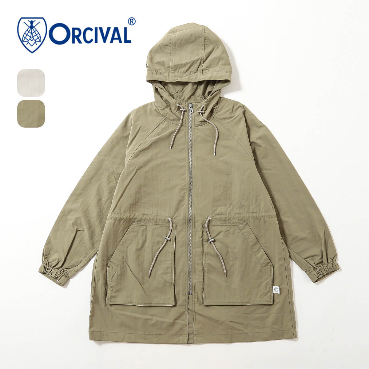 オーシバル ジップフーデッドジャケット【ウィメンズ】 ORCIVAL ZIP HOODED JACKET レディース #OR-A0689 NTT Nylon Taslan Hooded Jacket オーチバル ジャンパー アウター フード フーディ トップス ロングコート 撥水 おしゃれ コットンタッチ キャンプ アウトドア