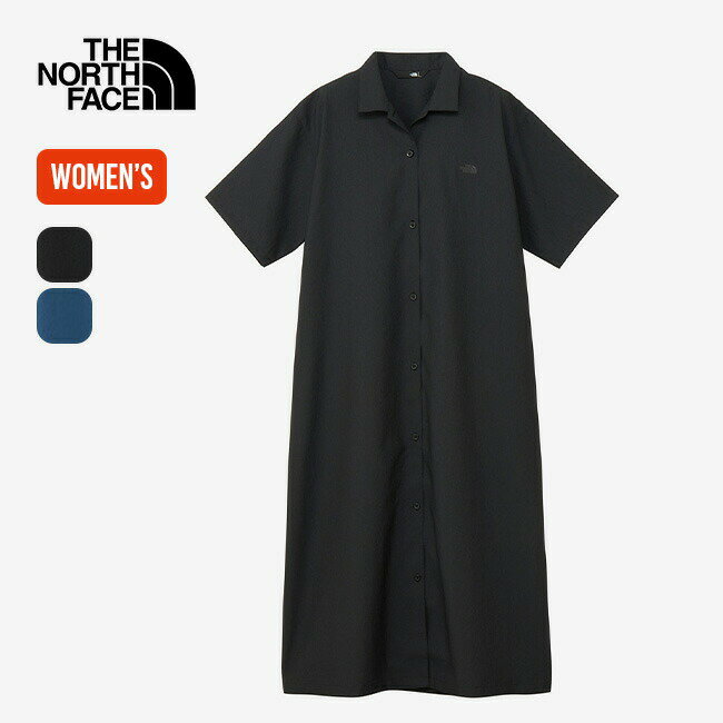 ザ・ノース・フェイス ノースフェイス S/Sアロハベントシャツワンピース【ウィメンズ】 THE NORTH FACE SS ALH VNT ST ONPC レディース NRW22530 ワンピ ドレス ロングスカート カジュアル 紫外線対策 UVカット シャツワンピース 半袖 おしゃれ キャンプ アウトドア