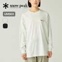 スノーピーク ソフトコットンリラックスドロゴL/S Tシャツ snow peak Soft Cotton Relaxed Logo L/S T-Shirt メンズ レディース ユニセックス TS-25AU010 トップス ロンT 長袖 クルーネック アパレル シンプル おしゃれ キャンプ アウトドア