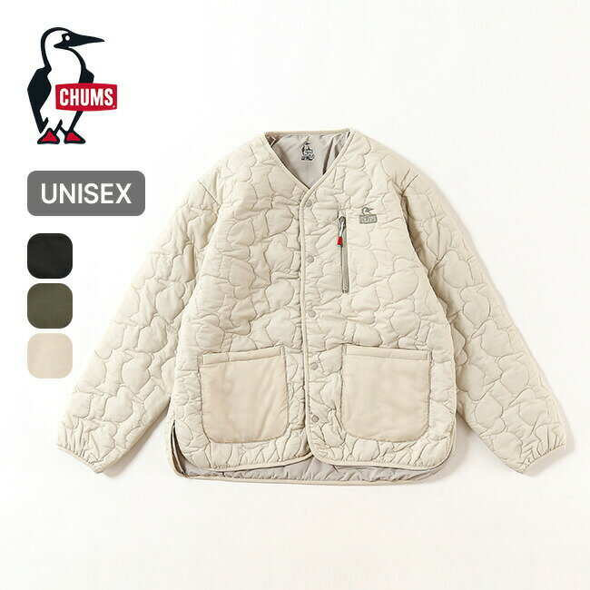 チャムス ブービーステッチパデッドカーディガン CHUMS Booby Stitch Padded Cardigan メンズ レディース ユニセックス CH04-1469 トップス アウター 羽織り ミドルレイヤー 旅行 トラベル おしゃれ キャンプ アウトドア