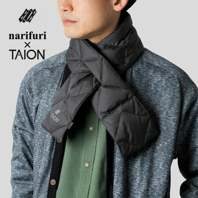 ナリフリ×タイオン リバーシブルダウンキルトマフラー narifuri×TAION ユニセックス メンズ レディース..