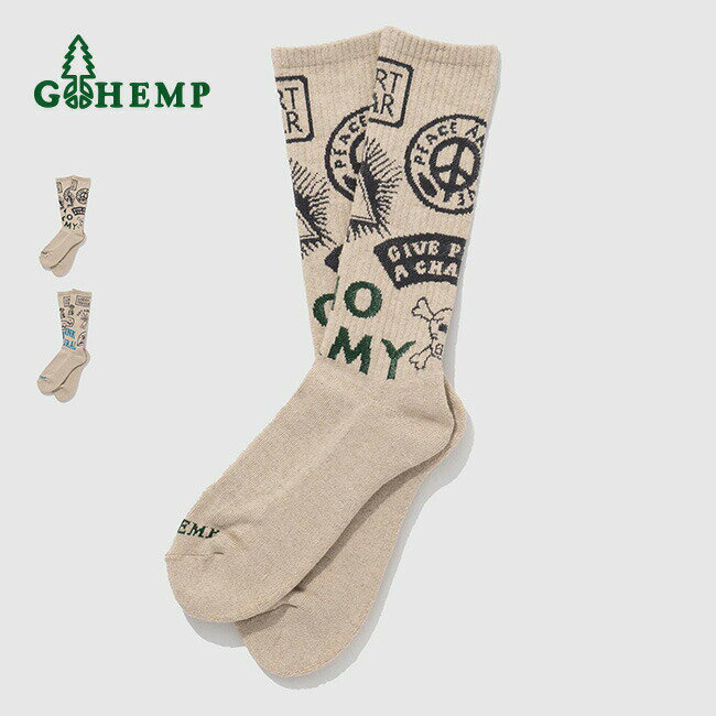 ゴーヘンプ ノーアーミークルーソックス GOHEMP メンズ レディース ユニセックス GHG0117GLL 靴下 くつ..