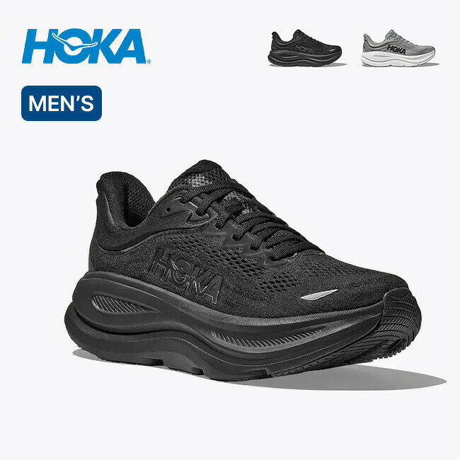ホカ ボンダイ9 メンズ HOKA BONDI 9 1162011 靴 スニーカー トレッキングシューズ 登山 ランニング ウォーキング ジョギング 黒 おしゃれ キャンプ アウトドア フェス ホカオネオネ HOKA ONE ONE