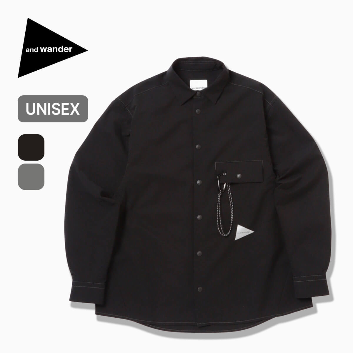 【新品未使用品】andwander 長袖シャツ 楽天市場】アンドワンダー ロングスリーブ（メンズファッション）の通販