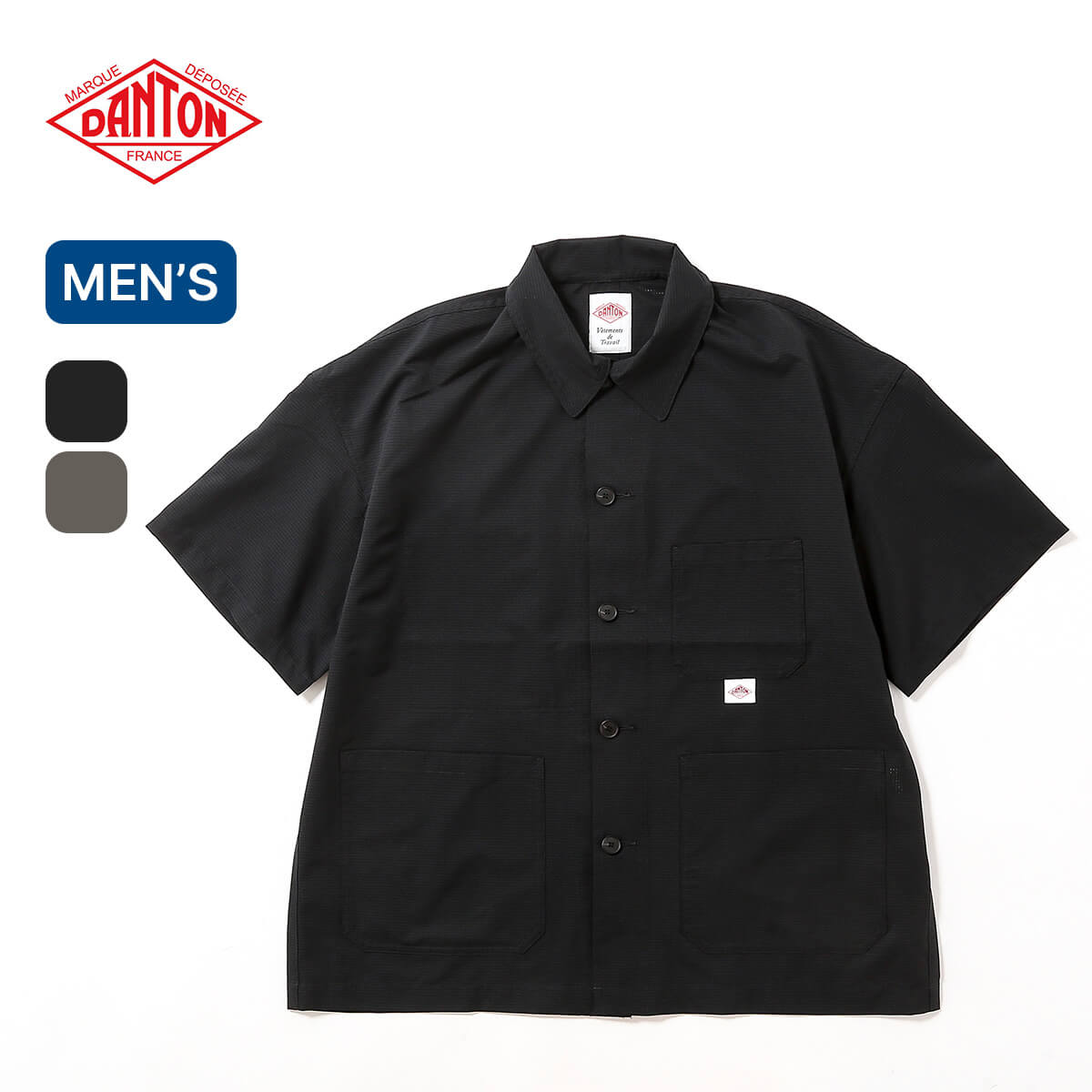 Rakuten - 【正規取扱店】 ダントン ショートスリーブカバーオールズ リップストップ DANTON SHORT SLEEVE COVERALLS メンズ #DT-B0440 CDS トップス シャツ 半袖 おしゃれ キャンプ アウトドア