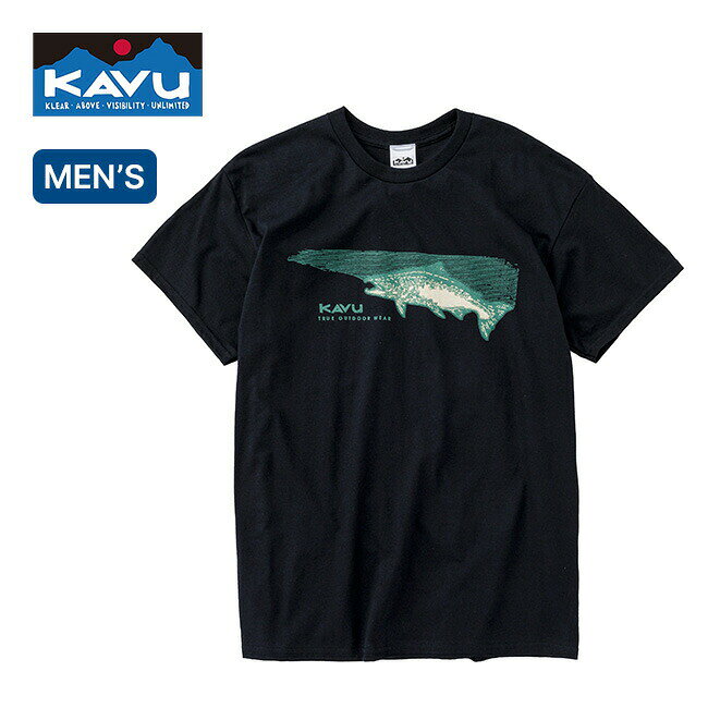 カブー サーモン2C Tee KAVU メンズ 19822491 Tシャツ トップス 半袖 ショートスリーブ イラスト 魚 おしゃれ キャンプ アウトドア