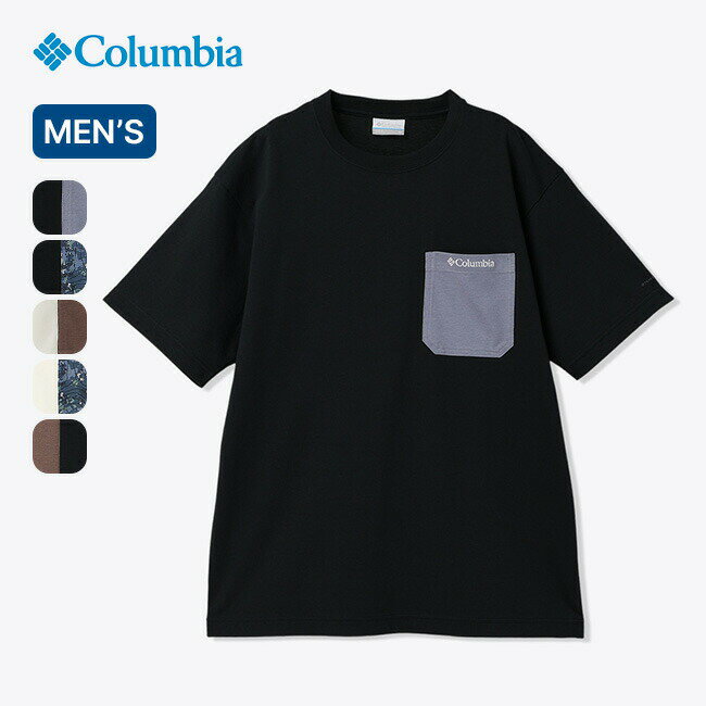 コロンビア ヤングストリートショートスリーブクルー メンズ Columbia YONGE STREET SHORT SLEEVE CREW PG1804 トップス Tシャツ 半袖 ポケット タウンユース 旅行 トラベル キャンプ アウトドア