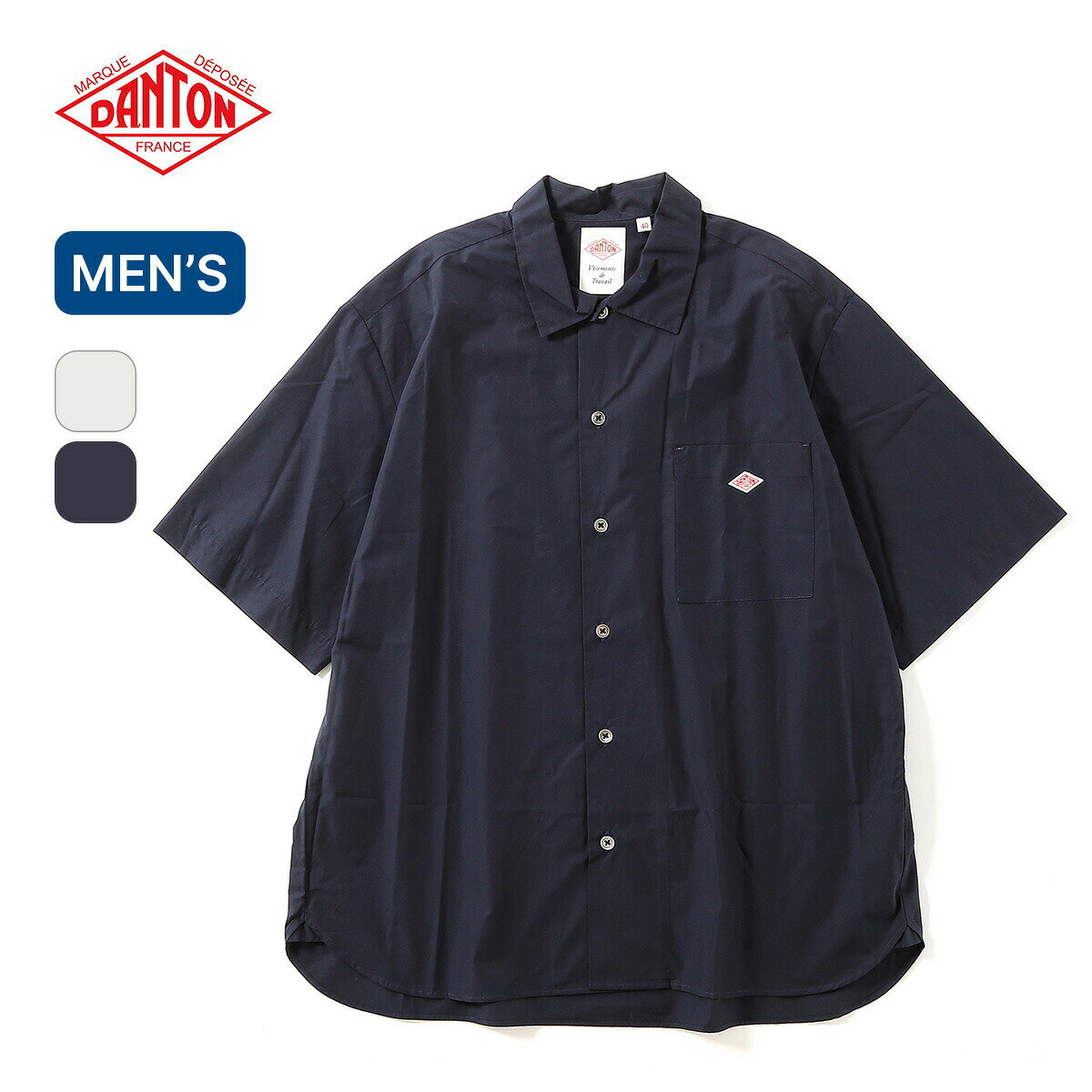 Rakuten - 【正規取扱店】 ダントン ワークシャツS/S DANTON WORK SHIRT S/S メンズ #DT-B0049 CPL 半袖 トップス ショートスリーブ カジュアル おしゃれ キャンプ アウトドア
