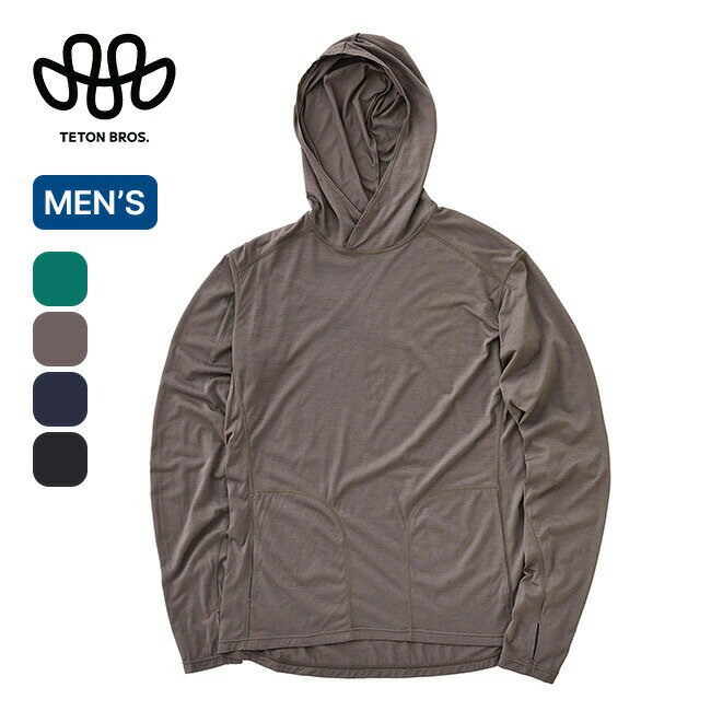 Rakuten - ティートンブロス アクシオライトフーディ メンズ Teton Bros. Axio Lite Hoody TB261-24M トップス パーカー ランニング ジョギング トレーニング ストレッチ ジム 抗菌 消臭 デイリー 普段使い キャンプ アウトドア