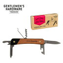 ジェントルマンハードウェア ペンナイフマルチツールウッドハンドル＆チタン仕上げ Gentlemen's Hardware Pen Knife Multi Tool GEN272 栓抜き コルク抜き ドライバー キャンプ アウトドア フェス