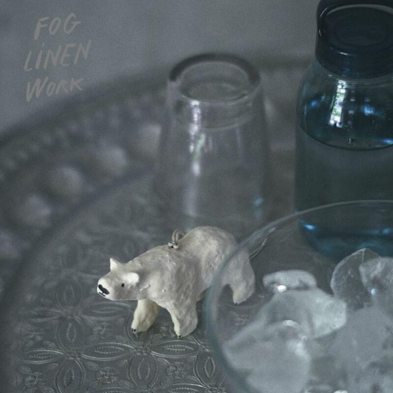 ペーパーマッシュ オーナメント シロクマ＜fog linen work＞ フォグリネンワーク JHT001-BE インド ツ..