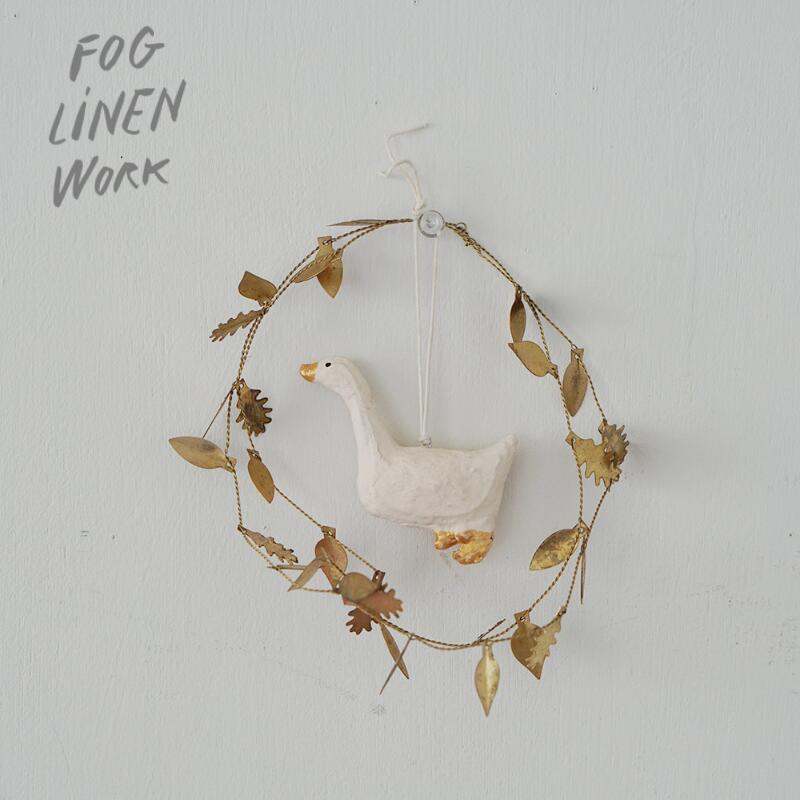 ペーパーマッシュ オーナメント アヒル＜fog linen work＞フォグリネンワーク JHT001-DUCインド ツリー..