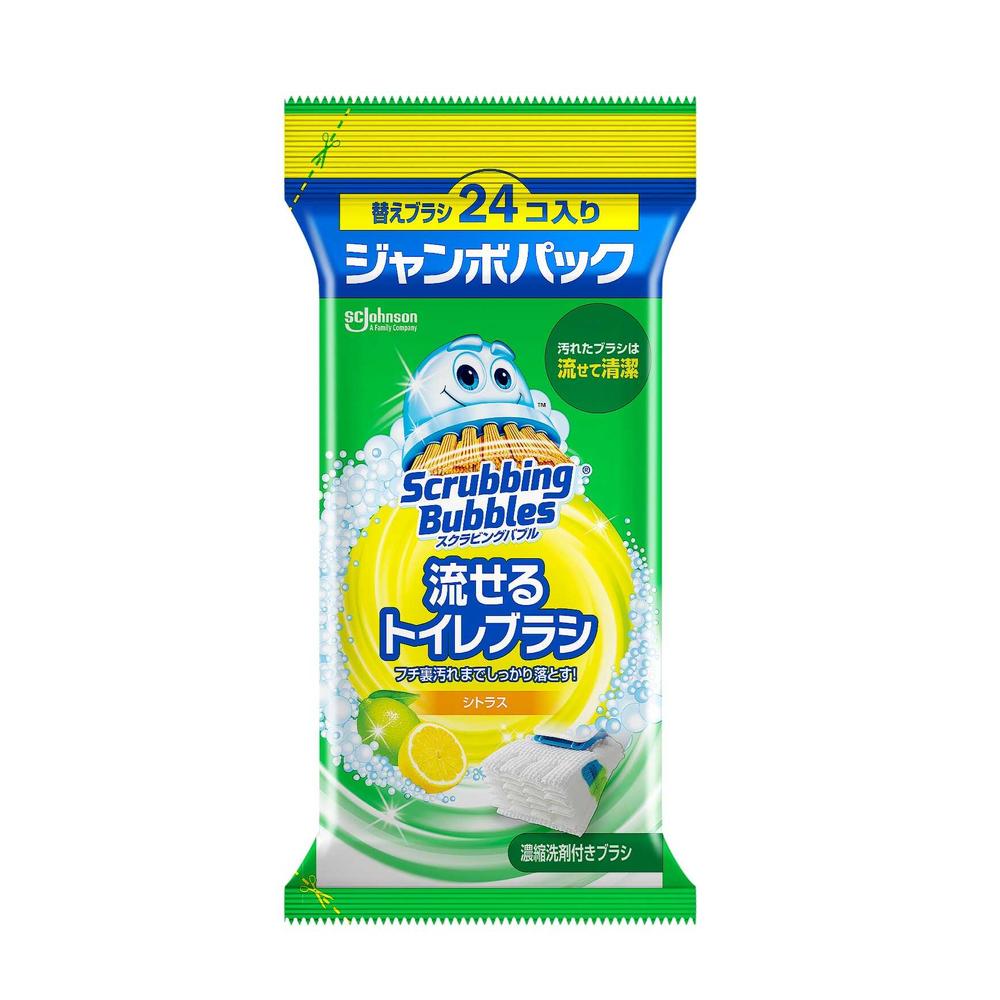 ジョンソン スクラビングバブル 流せるトイレブラシ 替え ジャンボパック 24個入