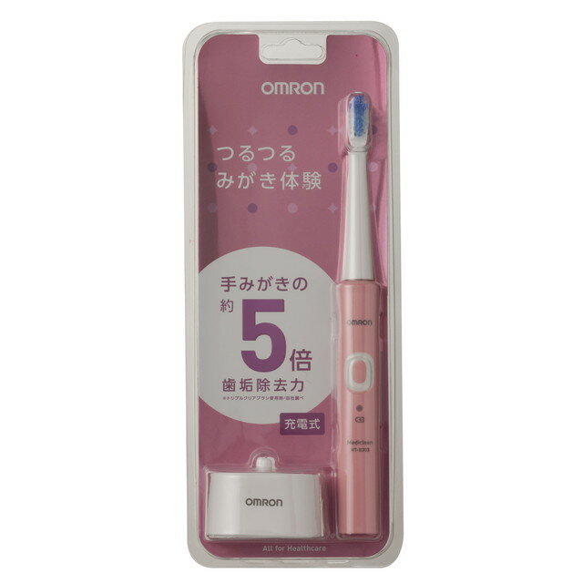 電動歯ブラシ オムロン 電動歯ブラシ HT-B303-PK ピンク 充電式
