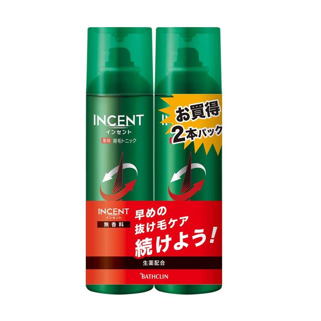 【医薬部外品】バスクリン インセント 薬用育毛トニック 無香料 ペアパック 190gx2