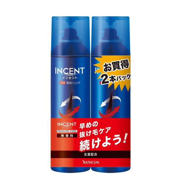 【医薬部外品】バスクリン インセント 薬用育毛トニック 無香料 プレミアムクール 190gx2