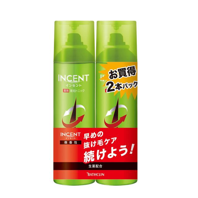 【ポイント10倍】【医薬部外品】バスクリン インセント 薬用育毛トニック 微香性 ペアパック 190g×2本パック