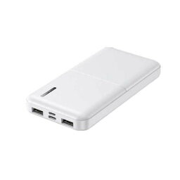 HIDISC Type-C入出力対応 モバイルバッテリー10000mAh ホワイト 1個