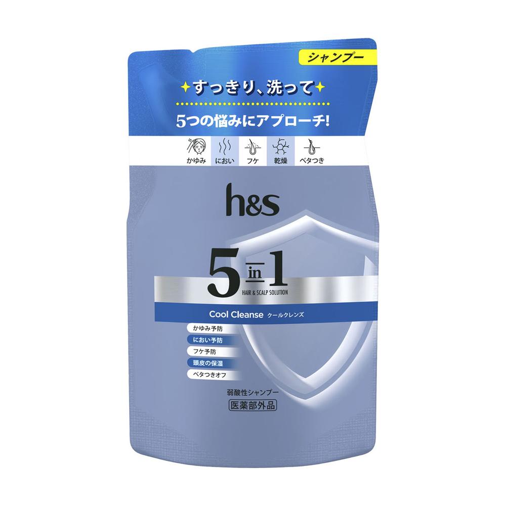 【医薬部外品】h＆s（エイチアンドエス）5in1クールクレンズシャンプー詰め替え 290g