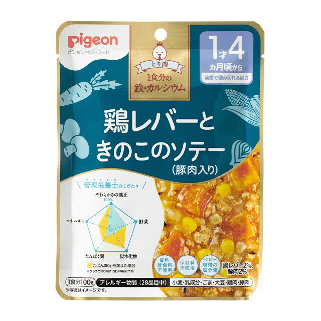 ◆食育レシピ鉄Ca 鶏レバーときのこのソテー（豚肉入り） 100g