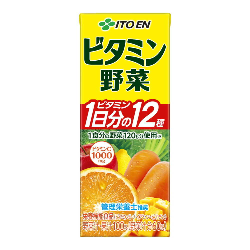 ◆伊藤園 紙パック ビタミン野菜 200mL 【12個セット】のサムネイル