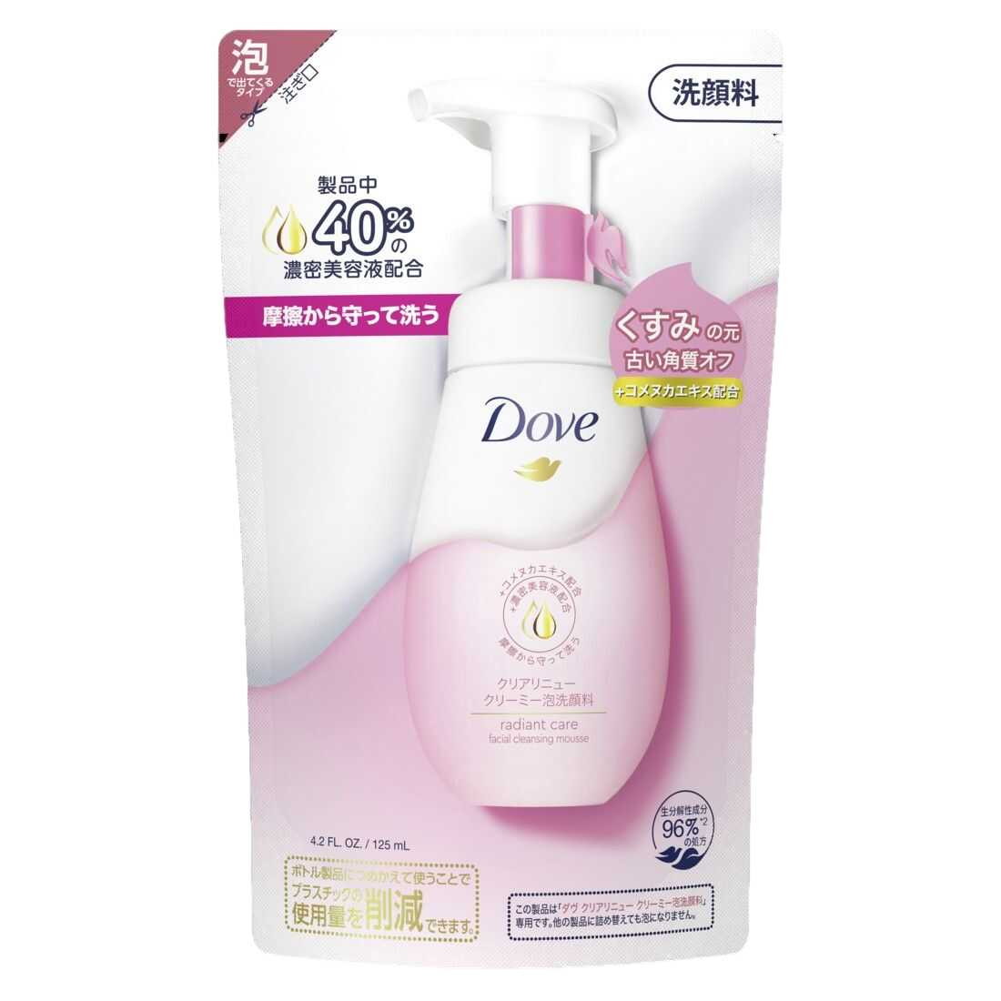 ユニリーバ ダヴ クリアリニュー クリーミー泡洗顔料 つめかえ用 125ml 【3個セット】