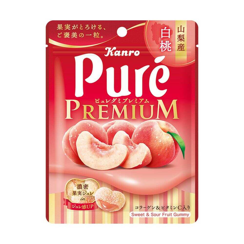 ◆カンロ ピュレグミプレミアム山梨産白桃 54g 【6個セット】のサムネイル
