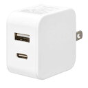 オーム電機 AC充電器 12W Type-C+Type-A 1個