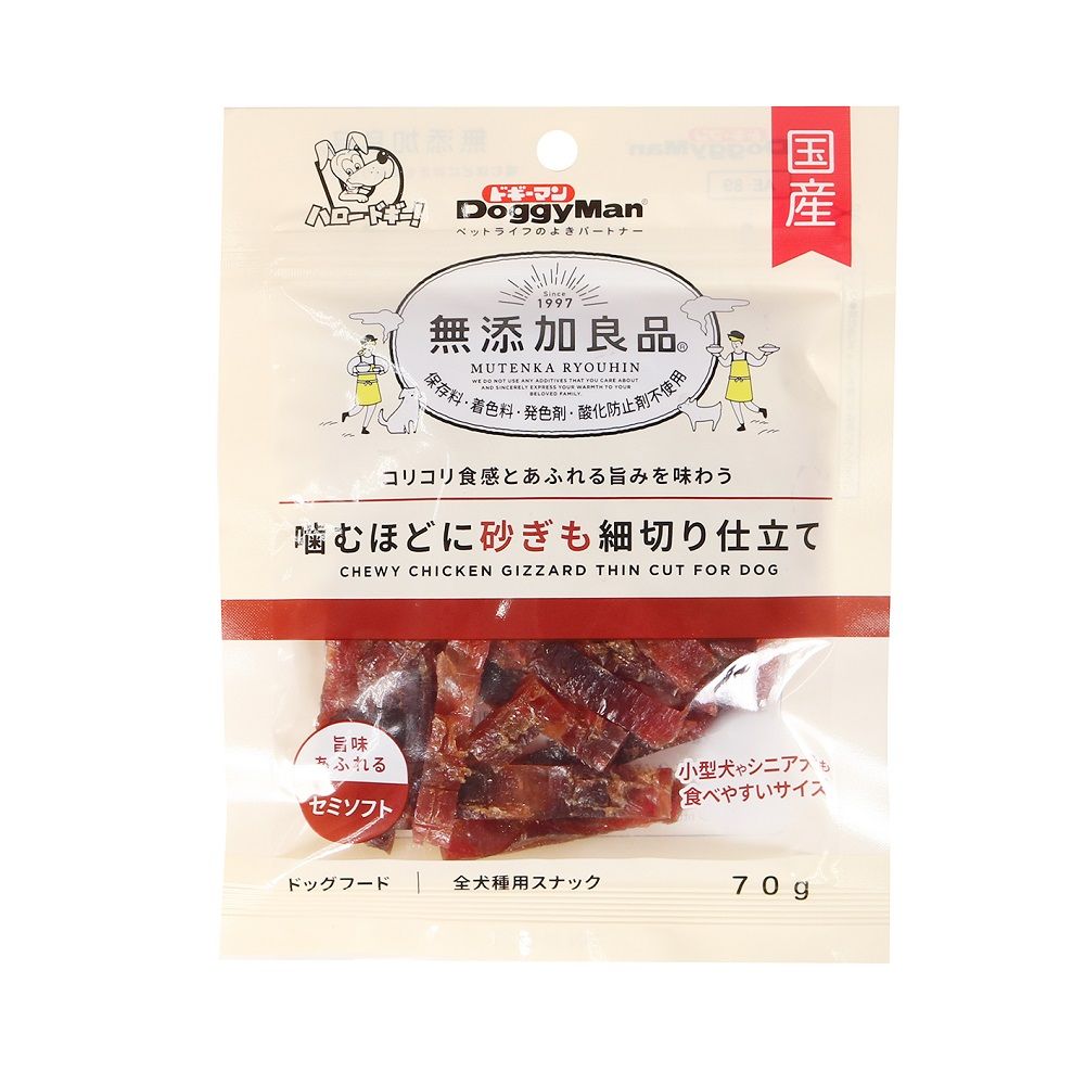 無添加良品 噛むほどに砂ぎも細切り仕立て 70g