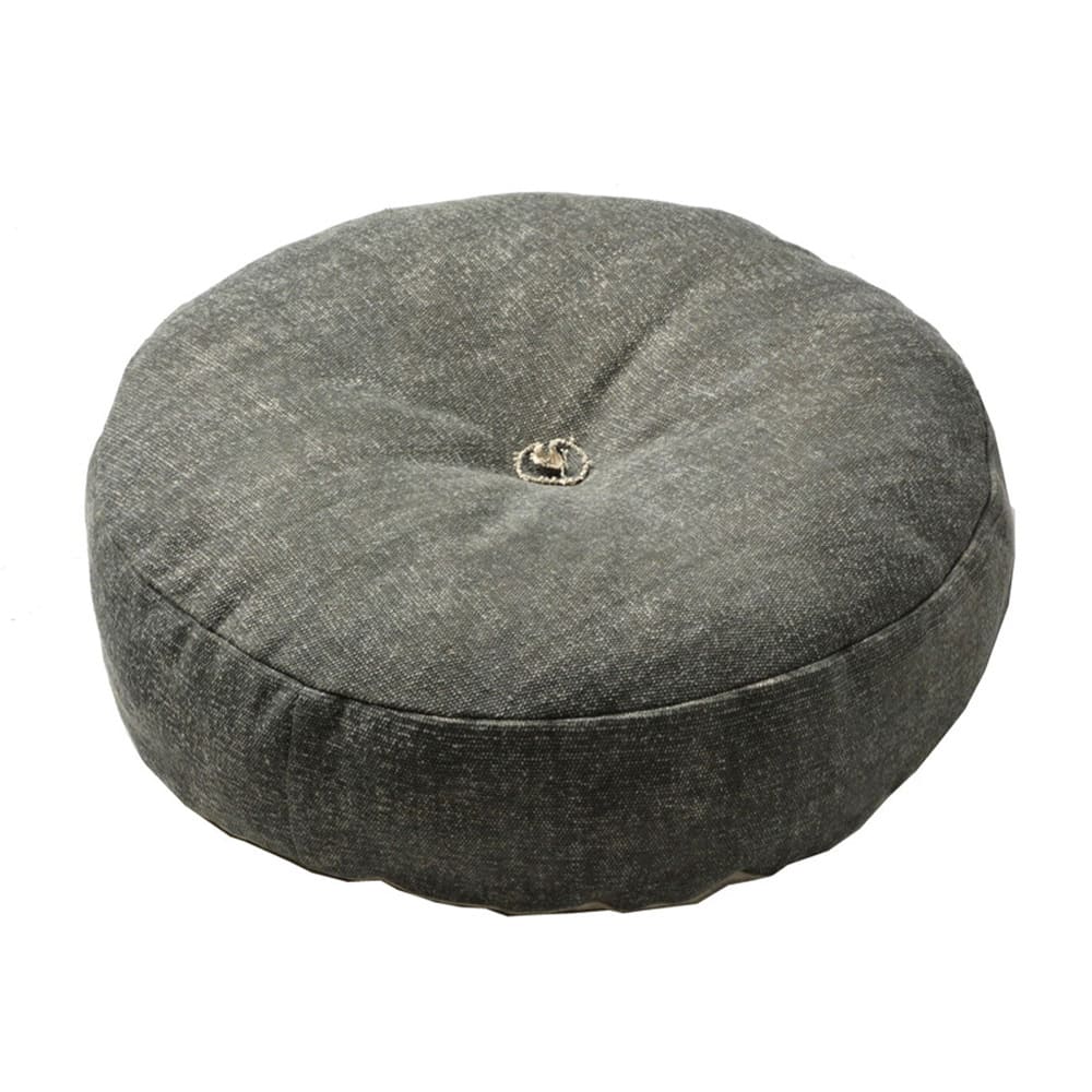 カラーが選べるデニム風生地のフロアラウンドクッション GY メーカー直送 ▼返品・キャンセル不可【他商..