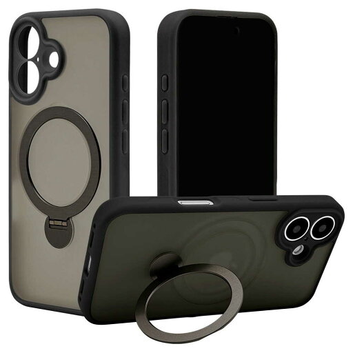 テレホンリース iPhone16 360°回転スタンドフロストブラック 8287IP461ZSFSLBK テレホンリース iPhone16 360°回転スタンドフロストブラック 8287IP461ZSFSLBK