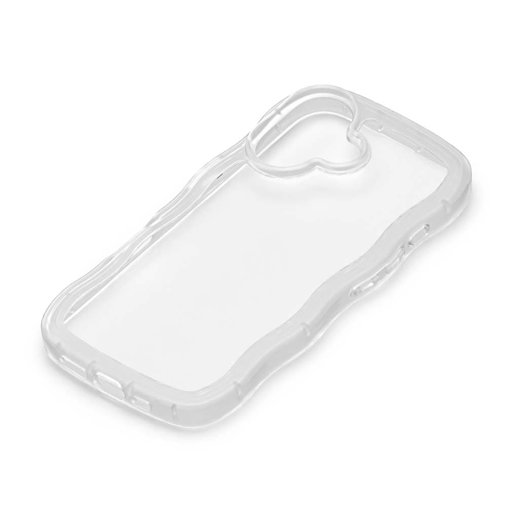 PGA iPhone16用 クリアウェーブケース クリア PG-24AWTP01CL 31g