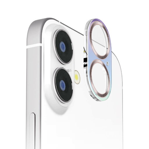 PGA iPhone16/16Plus 2眼カメラ用 カメラフルプロテクター オーロラ/ゴールド 2g PGA iPhone16/16Plus 2眼カメラ用 カメラフルプロテクター オーロラ/ゴールド 2g