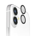 PGA iPhone16/16Plus 2眼カメラ用 カメラレンズプロテクター ブラック 0.5g