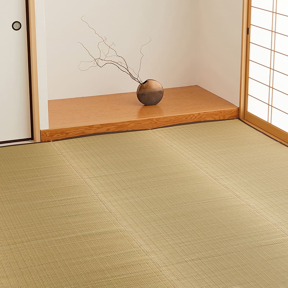 国産い草カーペット 清涼 本間2畳 ベージュ メーカー直送 ▼返品・キャンセル不可【他商品との同時購入不可】