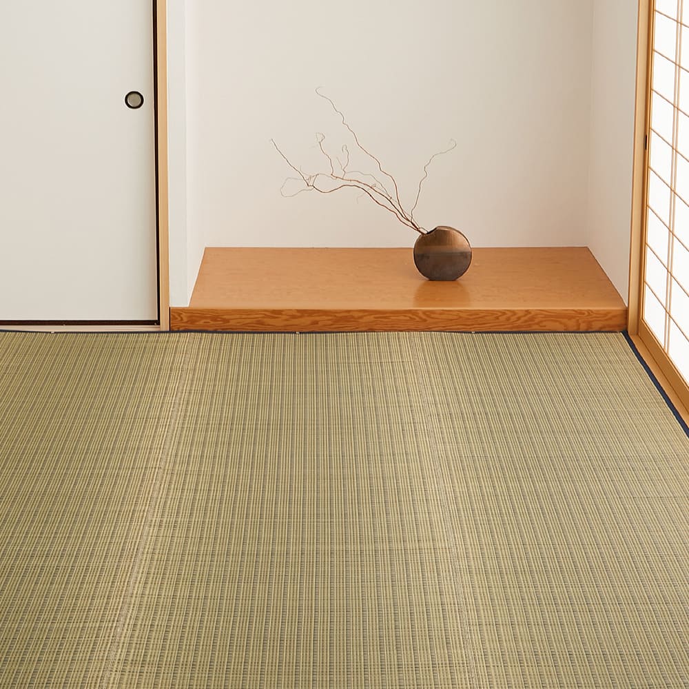 国産い草カーペット 清涼 江戸間2畳 ブルー メーカー直送 ▼返品・キャンセル不可【他商品との同時購入不可】