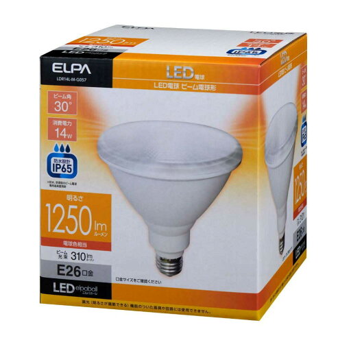 エルパ ELPA LED電球 ビーム形 LED 省エネ 屋外 E26 14W LDR14L-M-G057 エルパ ELPA LED電球 ビーム形 LED 省エネ 屋外 E26 14W LDR14L-M-G057