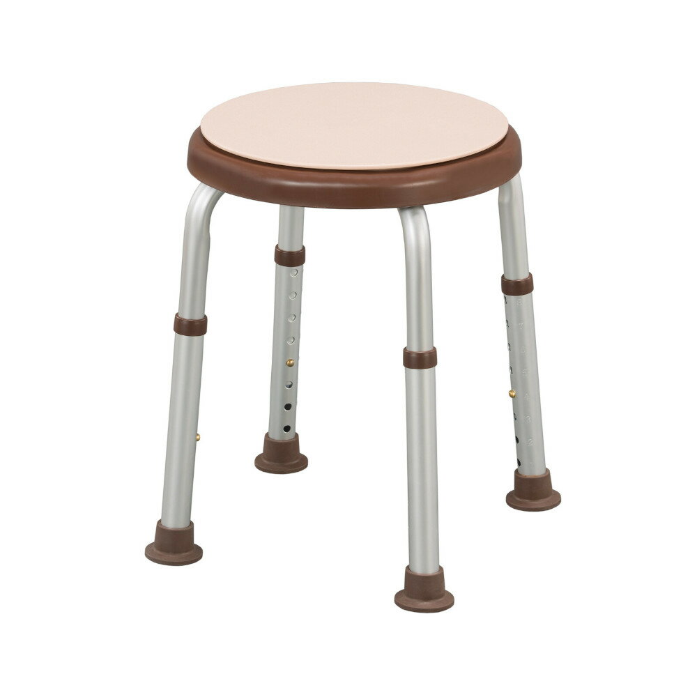 H.M アルミ製回転シャワースツール[04306] メーカー直送 ▼返品・キャンセル不可【他商品との同時購入不可】