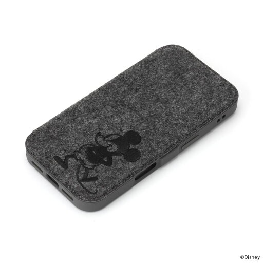 PGA iPhone 16 Pro用 ガラスフリップケース (フェルト) ミッキーマウス PG-D24BGF05MKY PGA iPhone 16 Pro用 ガラスフリップケース (フェルト) ミッキーマウス PG-D24BGF05MKY