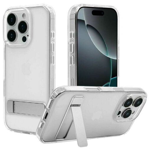 テレホンリース iPhone16Pro ケース クリア TPU スタンド付き テレホンリース iPhone16Pro ケース クリア TPU スタンド付き