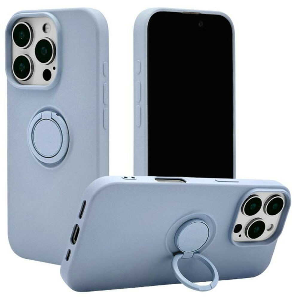 テレホンリース iPhone16Pro ケースカバー スモーキーブルー