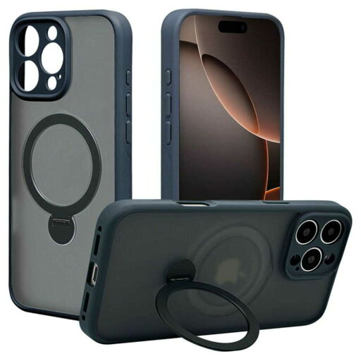 テレホンリース iPhone16ProMax ケースカバー ZEROSAFE フロストネイビー テレホンリース iPhone16ProMax ケースカバー ZEROSAFE フロストネイビー