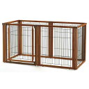 ペット用 木製3WAYサークル 6面90H ブラウン メーカー直送▼返品・キャンセル不可【他商品との同時購入不可】