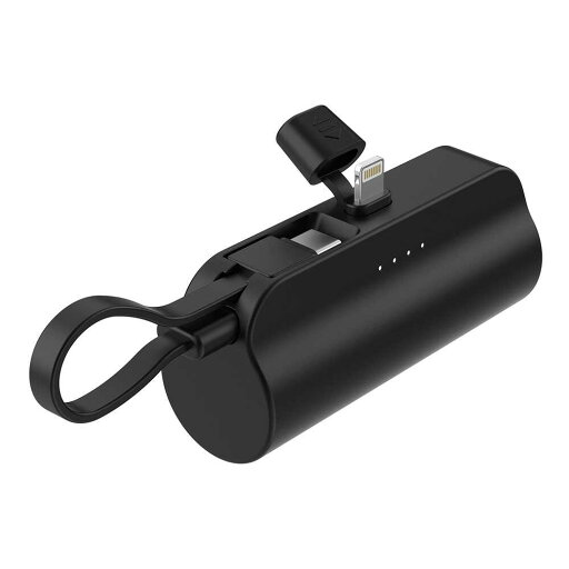 HIDISC 直挿ライトニング 5000mAh モバイルバッテリー ブラック HIDISC 直挿ライトニング 5000mAh モバイルバッテリー ブラック