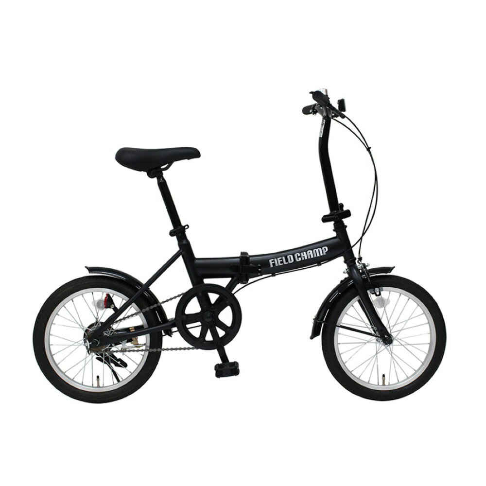 MC719 16インチ折畳み自転車BK メーカー直送 ▼返品・キャンセル不可【他商品との同時購入不可】
