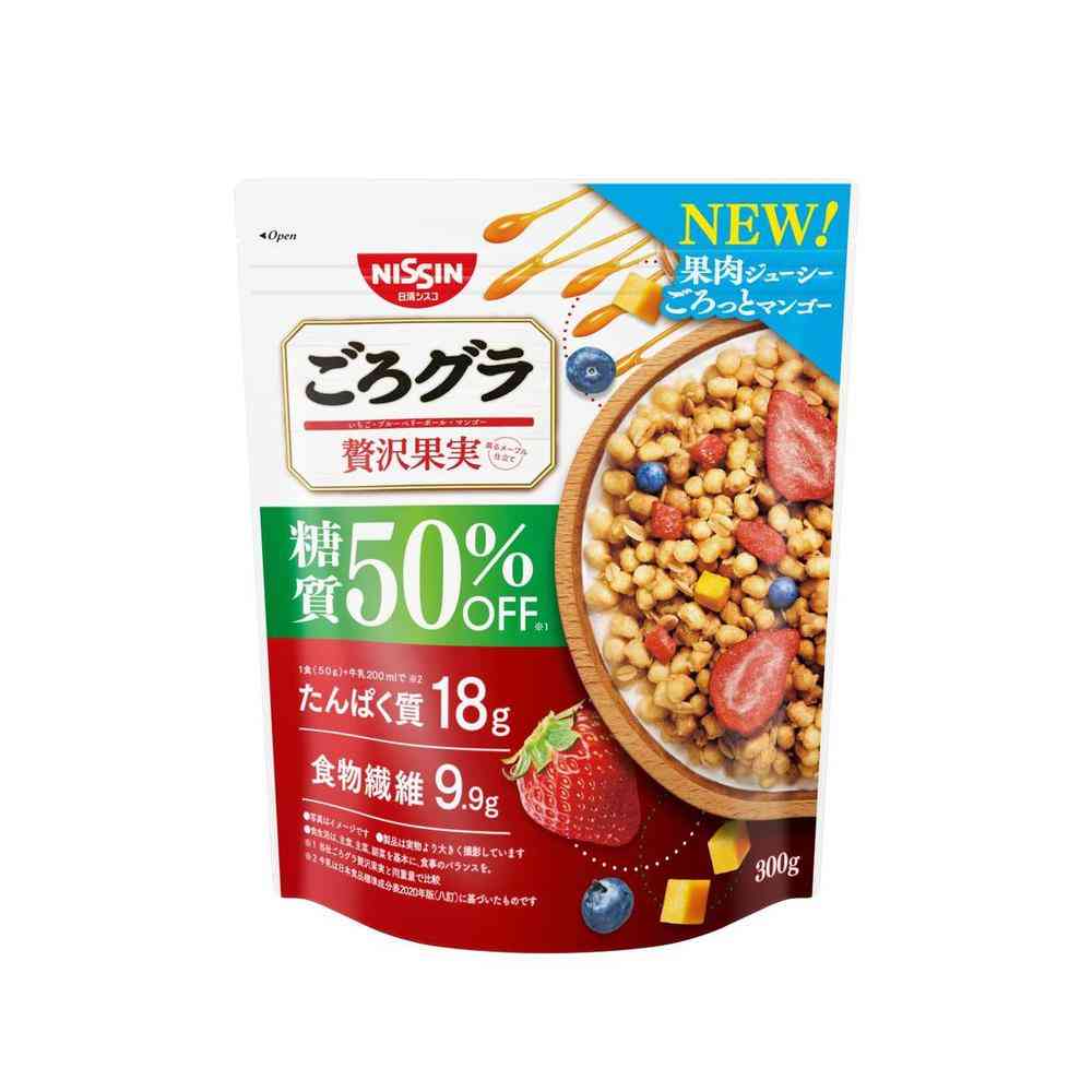 ◆シスコ ごろグラ 糖質50%オフ 贅沢果実 300g 【6個セット】