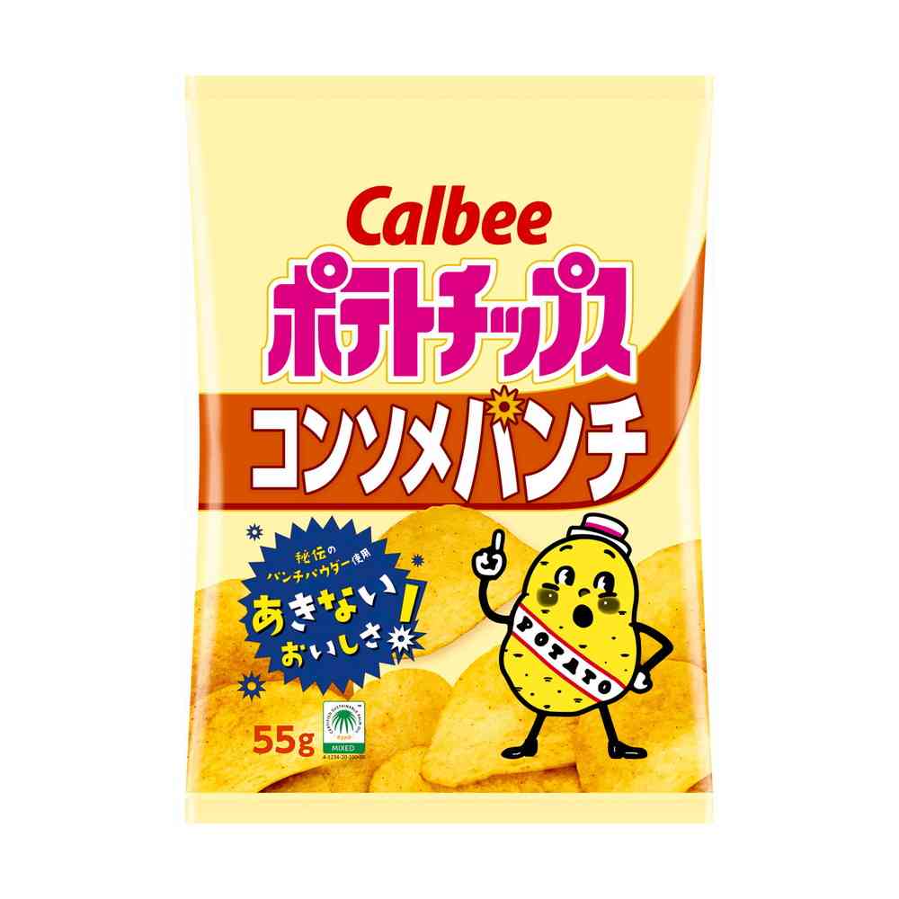 ◆カルビー ポテトチップスコンソメパンチ 55g 【16個セット】