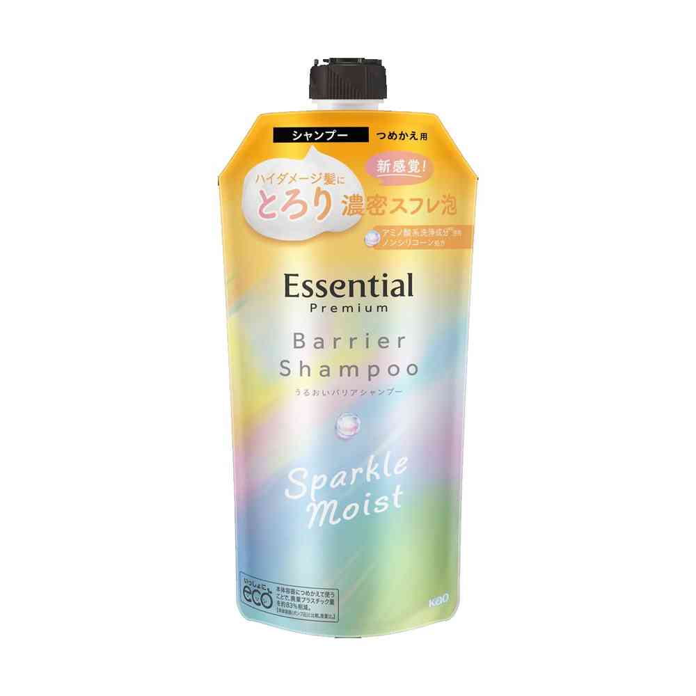 花王 エッセンシャル プレミアム うるおいバリアシャンプー スパークルモイスト つめかえ用 330ml